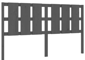 Wezgłowie łóżka szare 1655x4x100 cm lite drewno sosnowe WM-818002