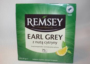 Herbata Remsey earl grey z nutą cytryny 75 torebek