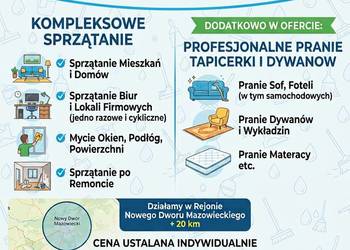Kompleksowe Sprzątanie Mieszkań, Domów i Biur | Pranie tapic