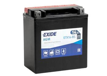 Akumulator motocyklowy EXIDE ETX16-BS YTX16-BS 12V 14Ah 215A