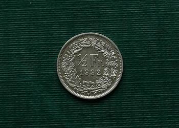 SZWAJCARIA - ½ franka, 1992r