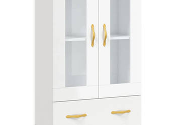 Wysoka szafka biała z połyskiem 695x31x115 cm WM-828278