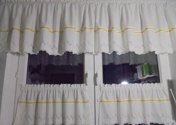 KOMPLET BAWEŁNIANY Z HAFTEM LAMBREKIN300/55CM /2 SZTUKI-ZAZD