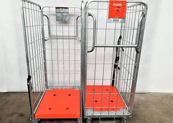 Wózek z HAMULCEM Gniazdowy Transportowy Kurierski Magazynowy Rollkontener