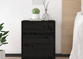 vidaXL Szafka nocna, 40x31x50 cm, lite drewno sosnowe（808123）