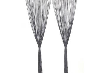 Zasłona z makramy antracyt 140 x 240 cm bawełna WM-323992