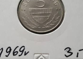 5 Szylingów Austria 1969,1974 i 1989 r.