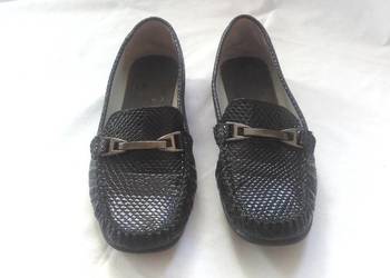 Buty czarne Mokasyny damskie r. 37,5 stan bdb-