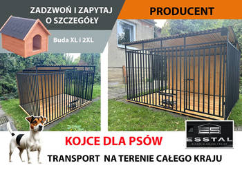 Kojec dla Psa , KOJCE dla Psów ,Dowolne Rozmiary , Zadaszenie - ESSTAL-