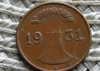 Niemcy 1 Reichspfennig 1931r--E---2 szt