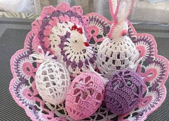 Stroik wielkanocny na szydełku