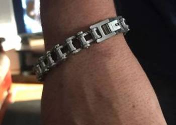 Cała srebrna Bransoletka czysta stal chirurgicznej 316L