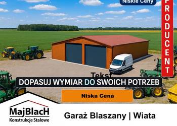 ZŁOTY DĄB Garaż Blaszany + Brama Uchylna  – Hala - Magazyn - Maj-Blach
