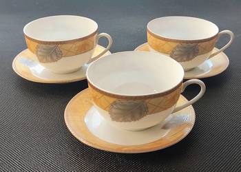 Porcelana angielska Windsor House - filiżanki+spodki - 3szt