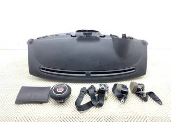 KOKPIT PODUSZKI PASY KOMPLET FIAT 500 735577858 Hatchback KONSOLA