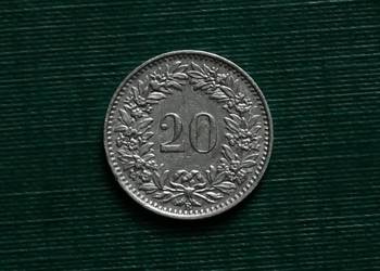 SZWAJCARIA - 20 rappenów, 1962r
