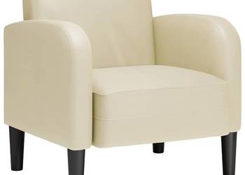 vidaXL Sofa Fotel z Podłokietnikami Kremowy 54 cm (SKU:4100530)