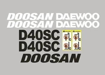 Naklejki oklejenie DOOSAN DAEWOO D40SC Zamiennik