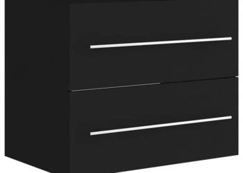 Szafka pod umywalkę czarna 60x385x48 cm WM-804693