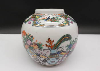 Chiński słoik na imbir wazon vintage JINGDEZHEN Famille Rose