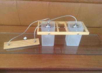 Lampa sufitowa z 2 szlanymi kloszami