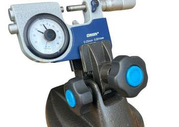 Mikrometr zegarowy ORION 0-25 mm / 0.001 mm + solidny statyw pomiarowy
