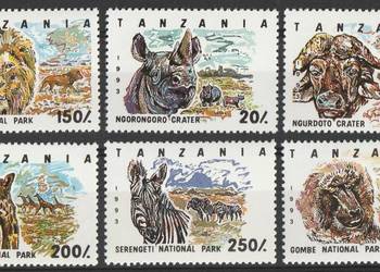 TANZANIA - PARKI NARODOWE FAUNA - 1993 - CZYSTE **