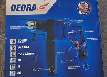 NOWA Wiertarka Udarowa DEDRA 700W | DED7958K – Kompletny Zestaw