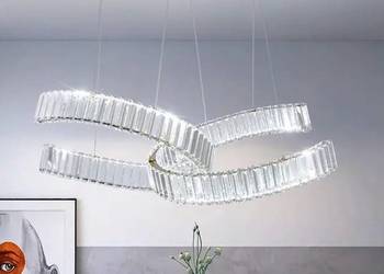 Żyrandol kryształowy nowoczesny srebrny glamour COMO