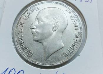BUŁGARIA-100 LEWA-1937 r SREBRO (500) BORYS |||