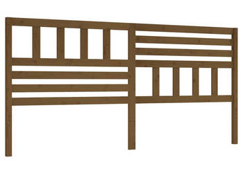 Wezgłowie łóżka miodowy brąz 206x4x100 cm lite drewno sosnowe WM-814167
