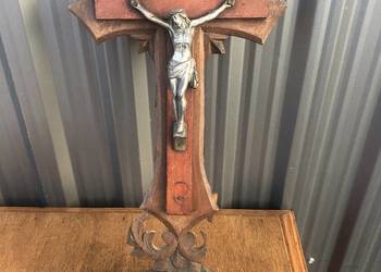 Drewniany krzyż krucyfiks 43 cm