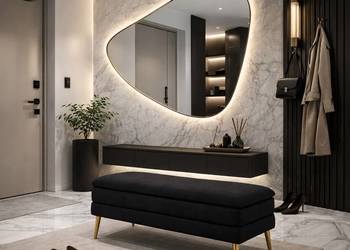 Ławka Tapicerowana ze Schowkiem Czarna – GG-1 | Edite Meble