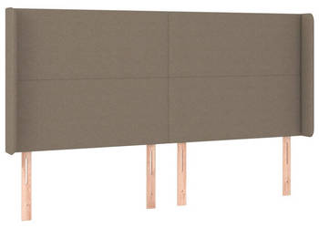 Zagłówek do łóżka z LED taupe 163x16x118/128 cm tkanina WM-3123778