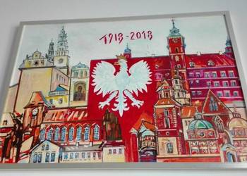 Sprzedam duży, piękny okolicznościowy obraz olejny.