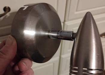 Srebrna aluminiowa lampka, kinkiet ścienny, lampa sylufotowa