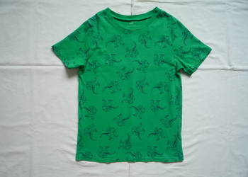 H&M 134/140 Koszulka Zielona dinozaury Jak Nowa