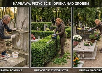 Sprzątanie grobów, grobu, Cmentarz, Oleśnica, Cmentarna, Wojska Polskiego
