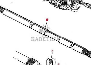 Massey Ferguson 3690 Wałek Wał Skrzyni Biegów Przekładni Dynashift CZĘŚCI …