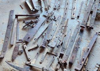 Zawiasy żelazne kute duże