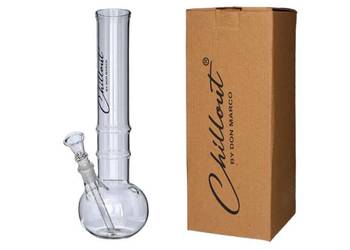 Bongo Szklane Chillout 35 cm Fajka Wodna Kulista 50 mm