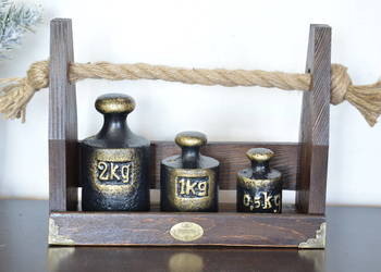 stare żeliwne ODWAŻNIKI do WAGI szalkowej