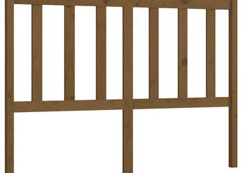 Wezgłowie łóżka brązowe 156x4x100 cm lite drewno sosnowe WM-817748