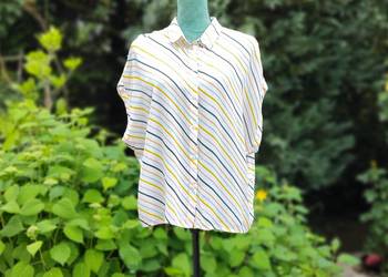 Nowa koszula bluzka Clockhouse C&A wiskoza paski 44 XXL luźna plus size