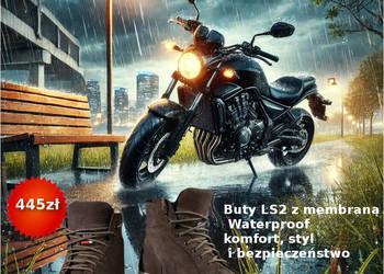 BUTY MOTOCYKLOWE MIEJSKIE LS2 Z WODOODPORNĄ MEMBRANĄ 43 /44