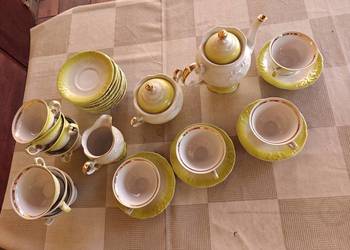 Porcelanowy serwis kawowy Wałbrzych Książ– komplet na 12 osób, PRL