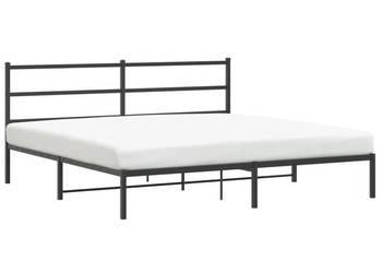 Metalowa rama łóżka z wezgłowiem czarna 183x213 cm WM-355370
