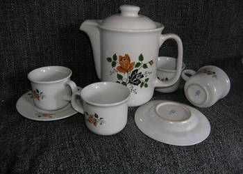 Serwis kawowy (róża) vintage Tułowice_D