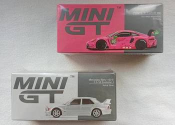 Mini GT Porsche 911 GT 3 R #872, Mercedes Benz 190 E Evolution ll /Nowe