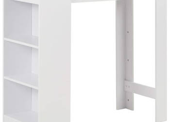 Stolik barowy z półkami biały 110 x 50 x 103 cm WM-280214